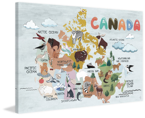 Cloudy Canadian Map