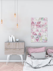 Pink and Grey Triangles