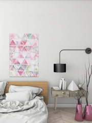Pink and Grey Triangles