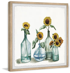 Sunflowers in Blue Vase