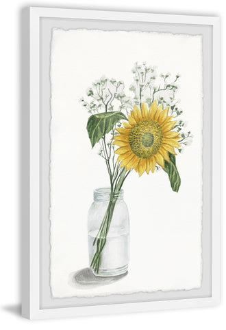 Sunflower in Glass Vase