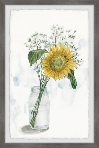 Sunflower in Glass Vase II