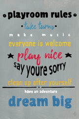 Gray Playroom Rules