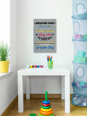 Gray Playroom Rules