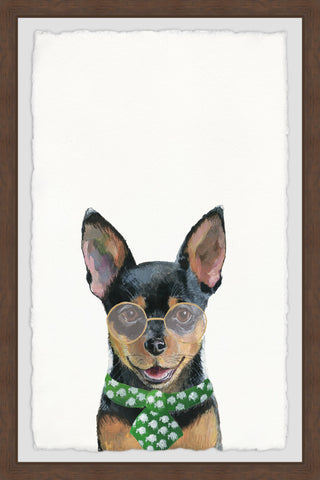 Dog with a Green Tie