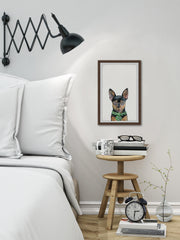 Dog with a Green Tie