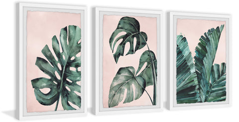 Palmera in Pink Triptych