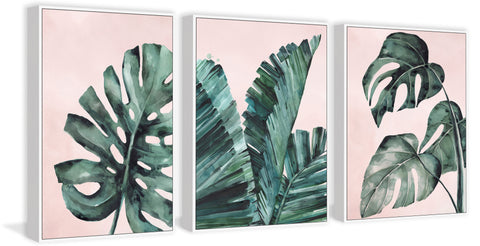 Tropical Leaves Triptych