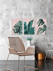 Tropical Leaves Triptych