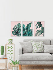 Tropical Leaves Triptych