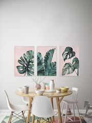 Tropical Leaves Triptych