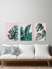 Tropical Leaves Triptych