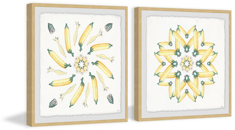 Banana Burst Diptych