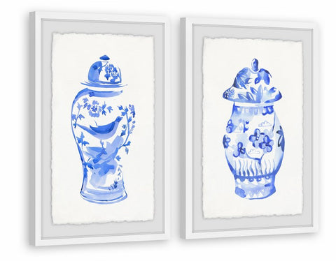 Blue Mink Jars Diptych