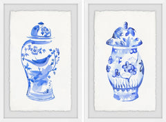 Blue Mink Jars Diptych