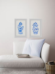 Blue Mink Jars Diptych