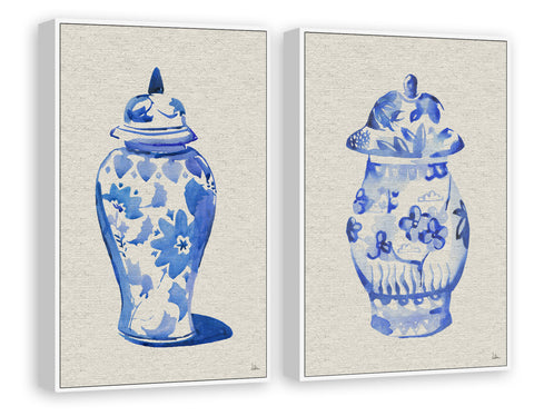 Chinese Vases V Diptych