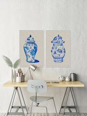 Chinese Vases V Diptych