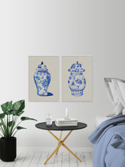 Chinese Vases V Diptych