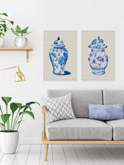 Chinese Vases V Diptych