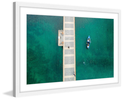 Floating Blue Boat
