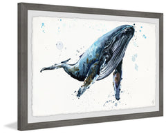 Watercolor Blue Whale