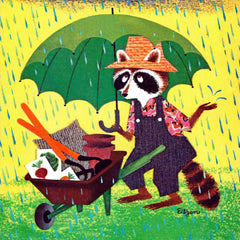 Raccoon with Umbrella