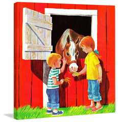 Kids with Horse