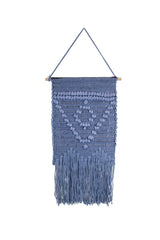 Blue Triangle Macrame Wall Hanging