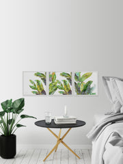 Chic Banana Leaves Triptych