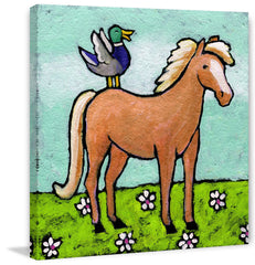 Horse with Laughing Duck