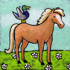 Horse with Laughing Duck