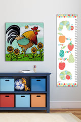 Rooster with Sunflowers