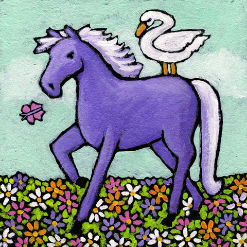 Swan Riding a Horse