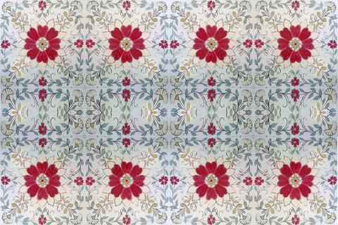Red Floral Textile
