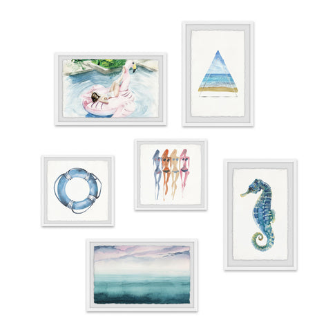 Pool or Beachside Hexaptych