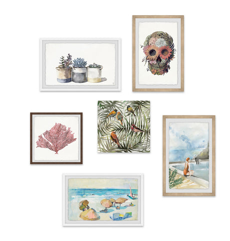 Hints of Peach Hexaptych