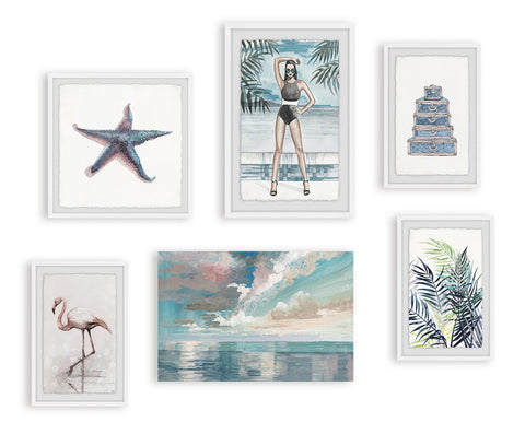 Pink Everywhere Hexaptych