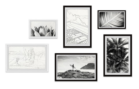 Sun Beach and Wildlife Hexaptych