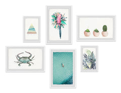 Turquoise Wonderment Hexaptych