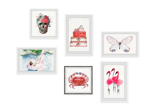 Girly Ambitions Hexaptych