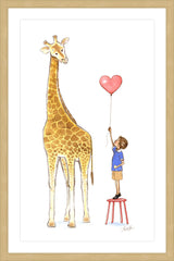 Giraffe and Boy