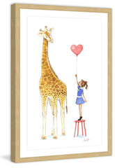 Giraffe and Girl