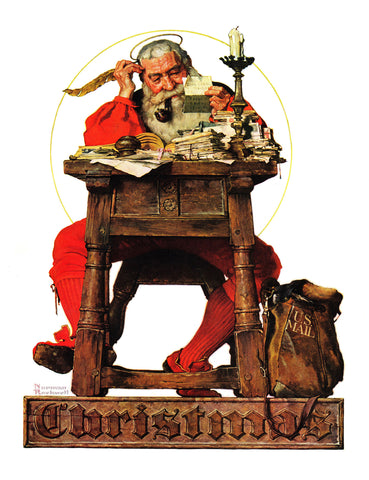 Santa at His Desk