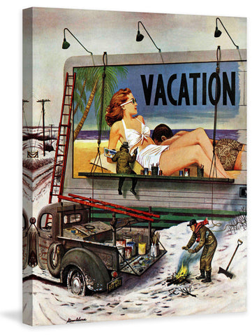 Billboard Painters in Winter