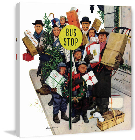 Bus Stop at Christmas