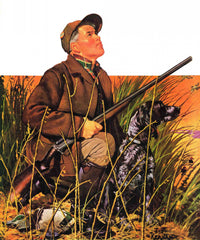 Hunter & Dog in Field