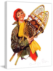 Woman and Snowshoes