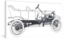 Vintage Race Car Blueprint 1
