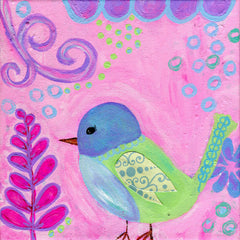 Lavender Green Bird